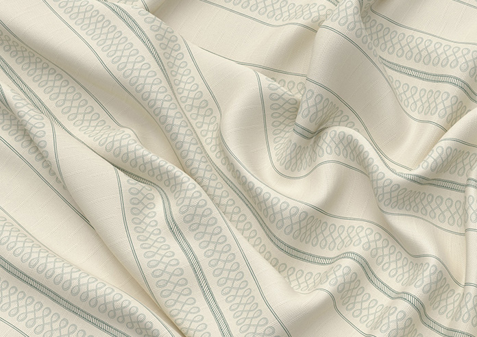Trellis Prints, Noble Stripe Bud Green - Roman Blind - Image 4